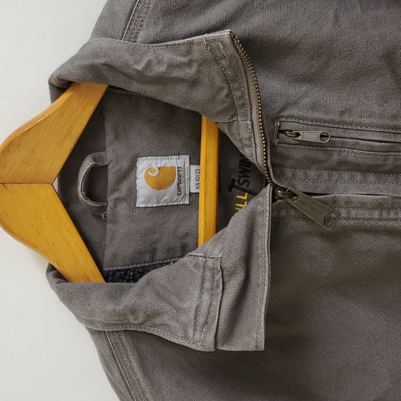 😍carhartt full swing sherpa lined canvas jacket size women's XS - Picture 9 of 9